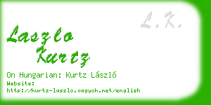 laszlo kurtz business card